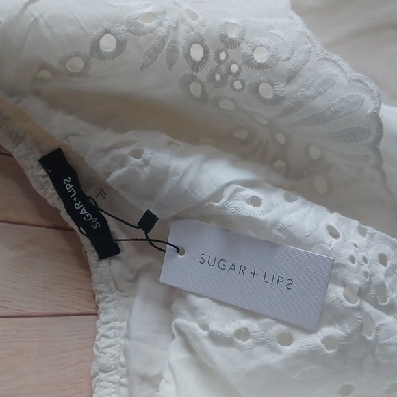 Moonbeam Eyelet One Shoulder Top Large - Picture 12 of 12